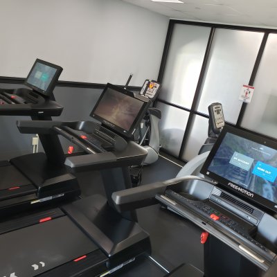 row of treadmills